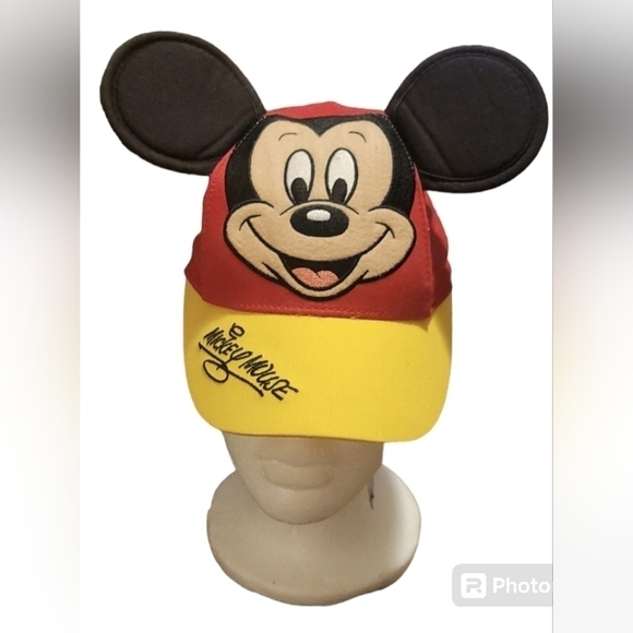 Disney Parks Mickey Mouse Ears Hat Toddler Youth Red Yellow - Picture 1 of 8